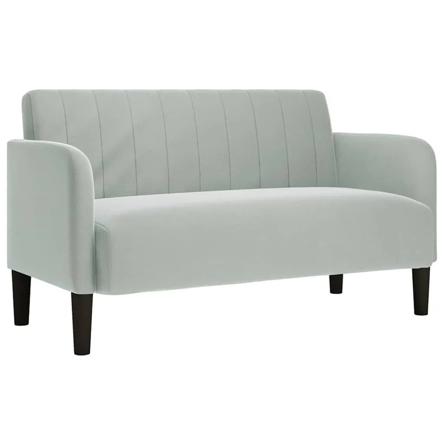 vidaXL Zweisitzer-Sofa Hellgrau 109 cm Samt 4100587 günstig online kaufen