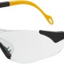 Gebol Schutzbrille Safety Comfort, transparent, mit gelben Bügeln und UV-Filter für optimalen Augenschutz.