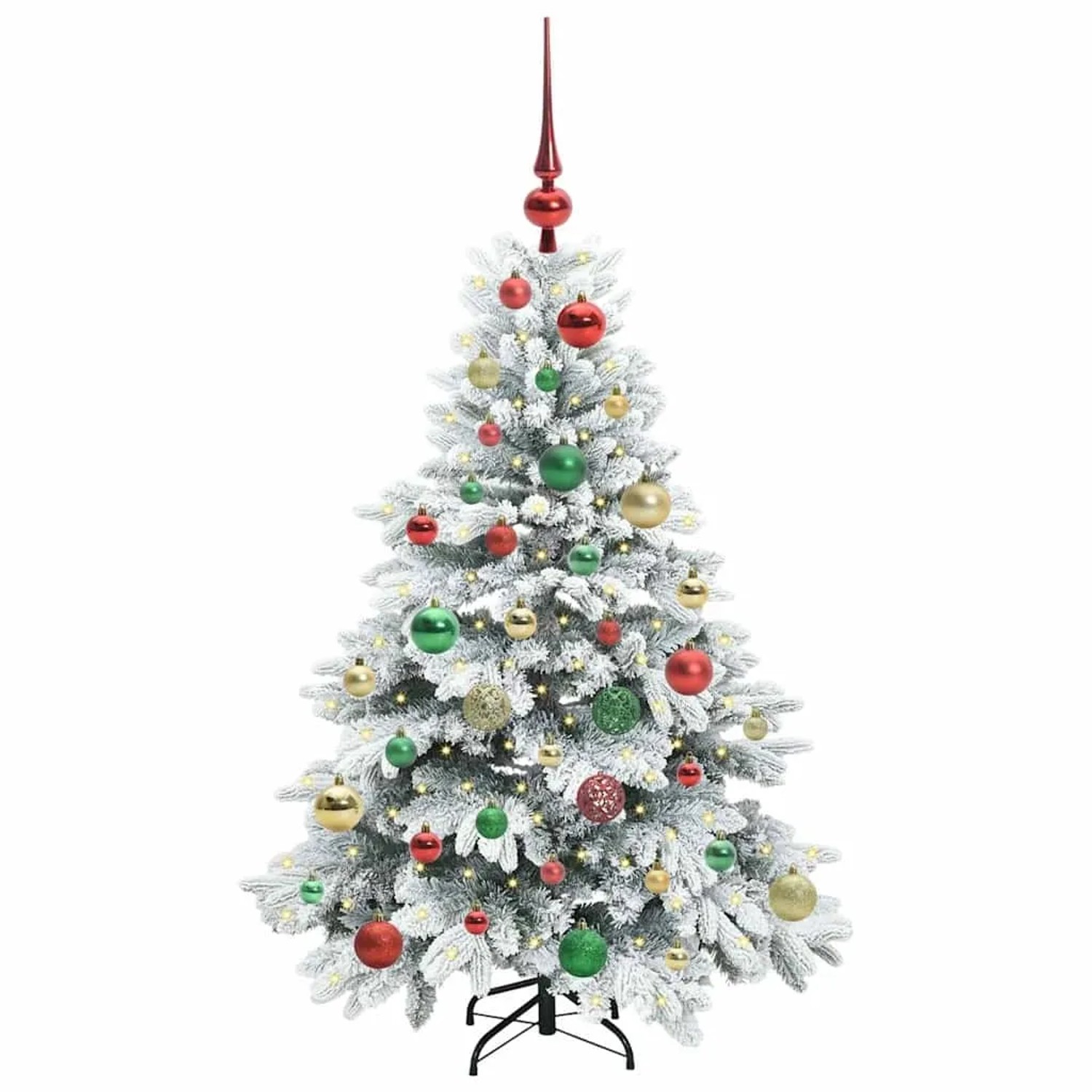 vidaXL Künstlicher Weihnachtsbaum mit 150 LEDs Grün 120 cm PE und PVC 3397596
