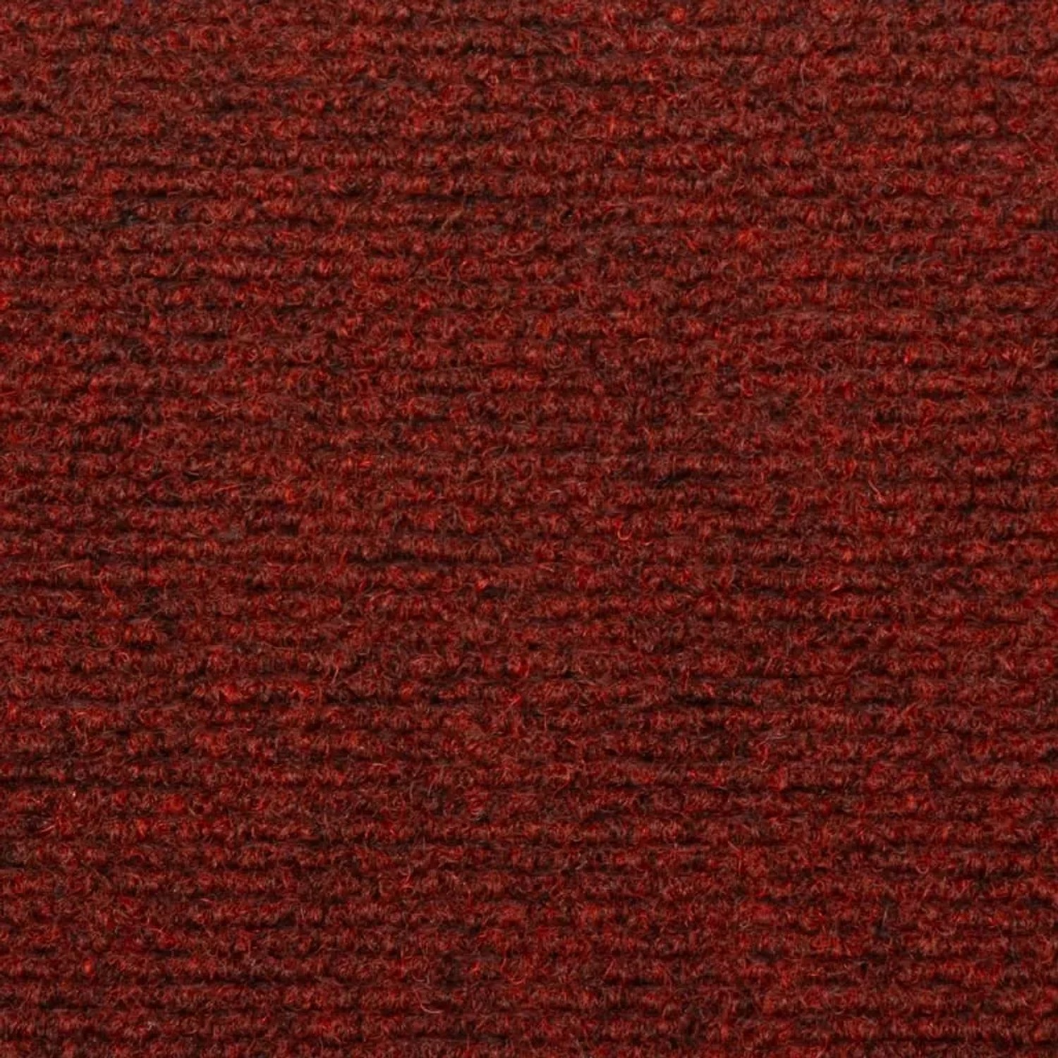 Detailaufnahme: Bordeauxrote Treppenmatte aus Nadelvlies (5er-Set).