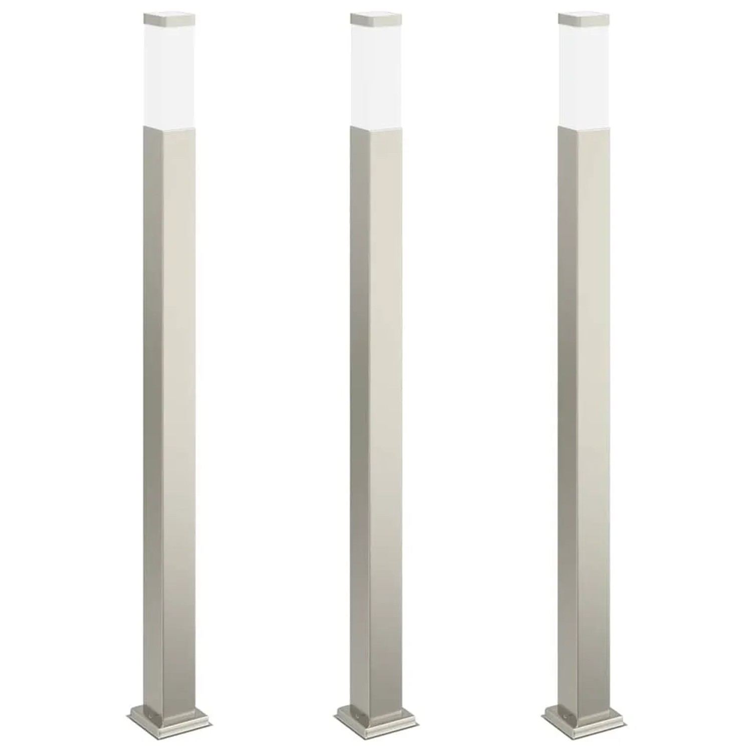 vidaXL Pollerleuchten 3 Stk 110 cm Edelstahl IP44 4006052