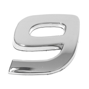 Eufab 3D Autoaufkleber '9' in Chrom-Optik für die individuelle Gestaltung der Außenausstattung.