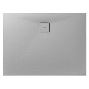 Rechteckige Breuer Duschwanne Modern Line in Steingrau mit Steinoptik, 100x90 cm.