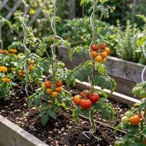 Relaxdays Tomaten Spiralstab Verzinkter Stahl Silber 20er Pack 150 cm