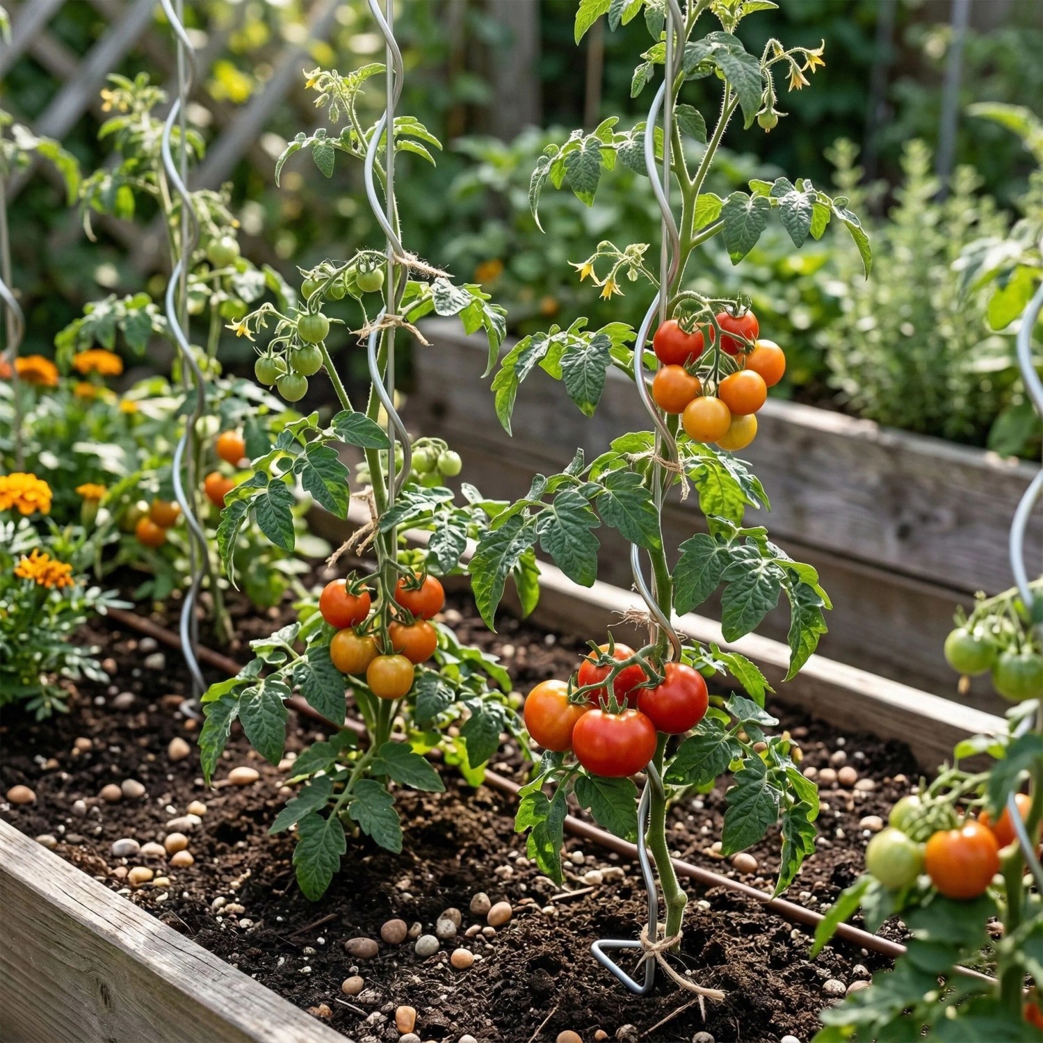 Relaxdays Tomaten Spiralstab Verzinkter Stahl Silber 20er Pack 150 cm_2