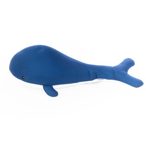 Blauer Westmann Pool Buddy Wal: Schwimmfähiger Sitzsack für Spiel & Spaß im Wasser.
