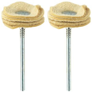 Proxxon Wildlederscheiben (2 Stk.) für Miniaturwerkzeuge zum Polieren.