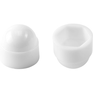 Abdeckkappe M6 Weiß Sechskant 8 Stück