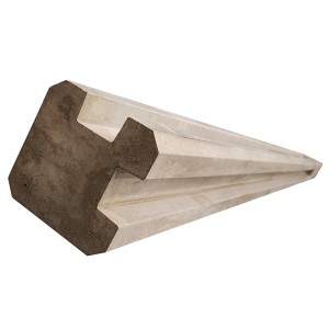 Betongrauer Beckers Betonzaun Eckpfosten Klassik, 210 cm, für Sichtschutzzäune.