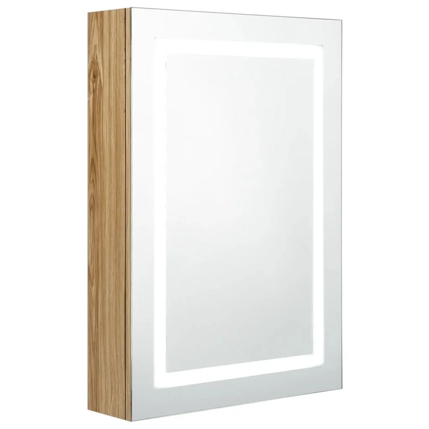 vidaXL LED-Spiegelschrank fürs Bad Eichenoptik 50x13x70 cm 326492