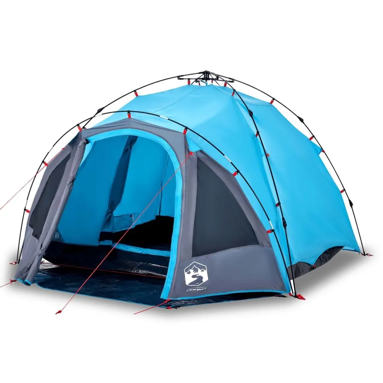 Furnicato Campingzelt Kuppel Blau 308 X 236 X 158 5 Cm