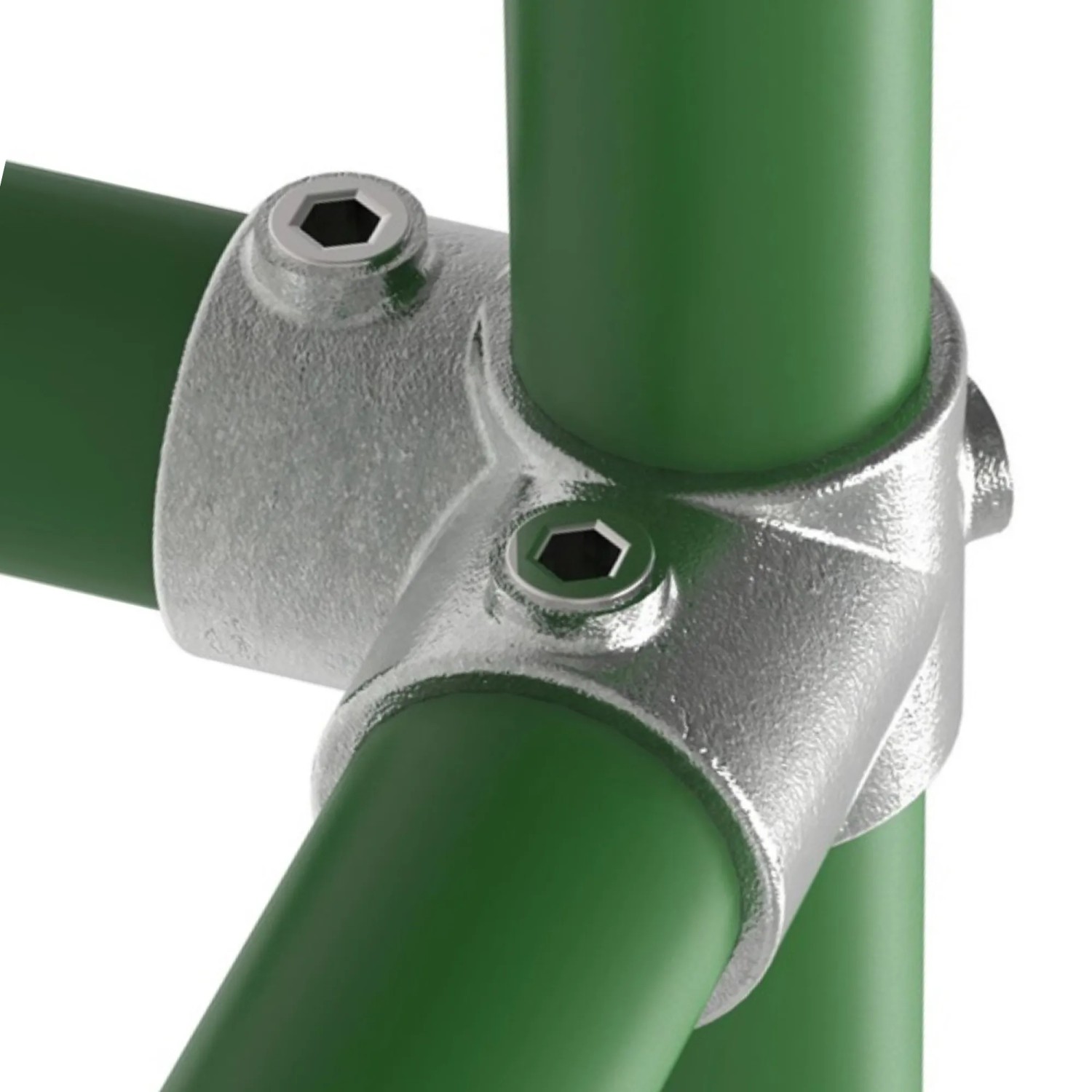 FeNau Rohrverbinder Eckstück Durchgehend Ø 33,7 mm 1 Zoll Temperguss Verzinkt 116B34