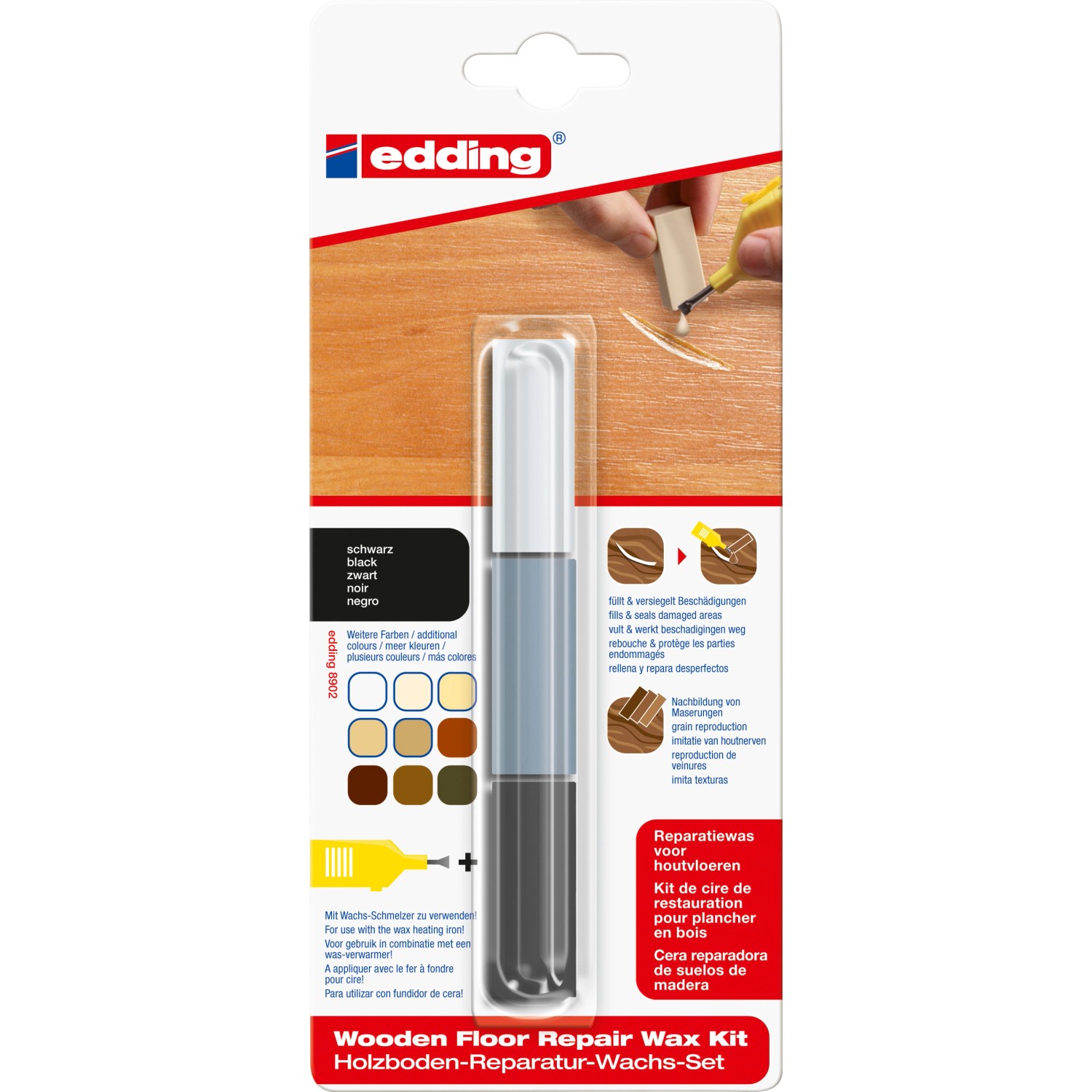 Thumbnail - edding Holzboden Reparaturwachs 8902 Schwarz