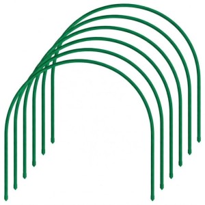 TTL GARDEN Pflanztunnel Bogen 50 x 48 cm 6er Set Metall Beschichtet Beet Tunnel Frühbeet Gewächshaus Folientunnel Rankbogen