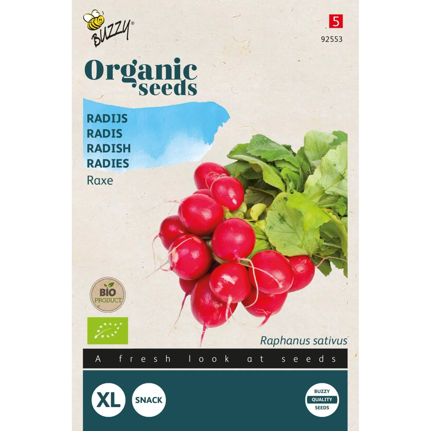 Buzzy Organic Radies RaxeBio SamenCa. 2.5 grSäen von Mitte Februar bis Mitte März unter Glas
