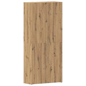 Brauner vidaXL Schuhschrank mit Regal, Holzwerkstoff, 80x35,5x180 cm.