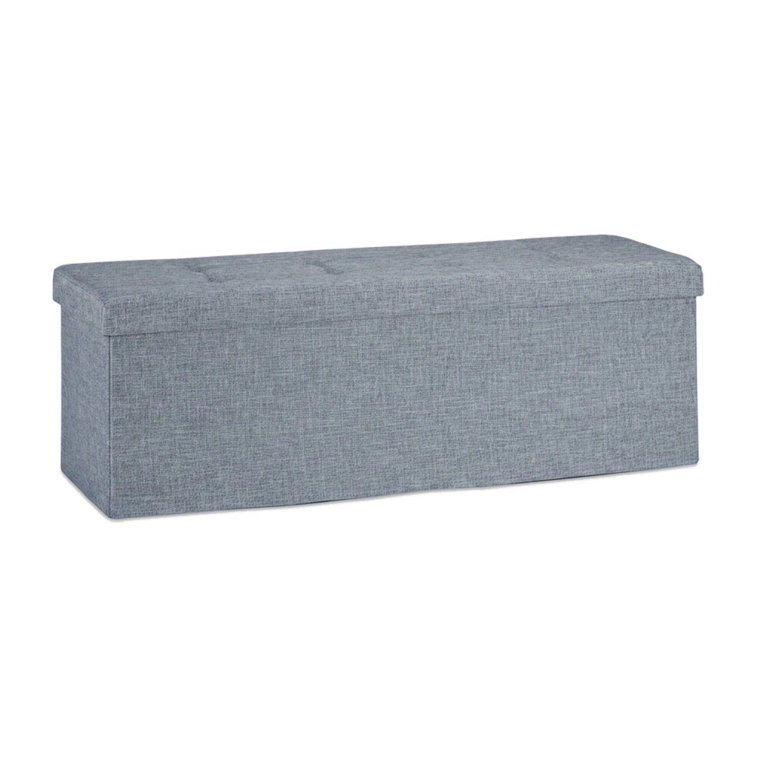 Relaxdays Sitzbank Leinen Dunkelgrau Faltbar 114 cm x 38 cm x 38 cm 9 kg