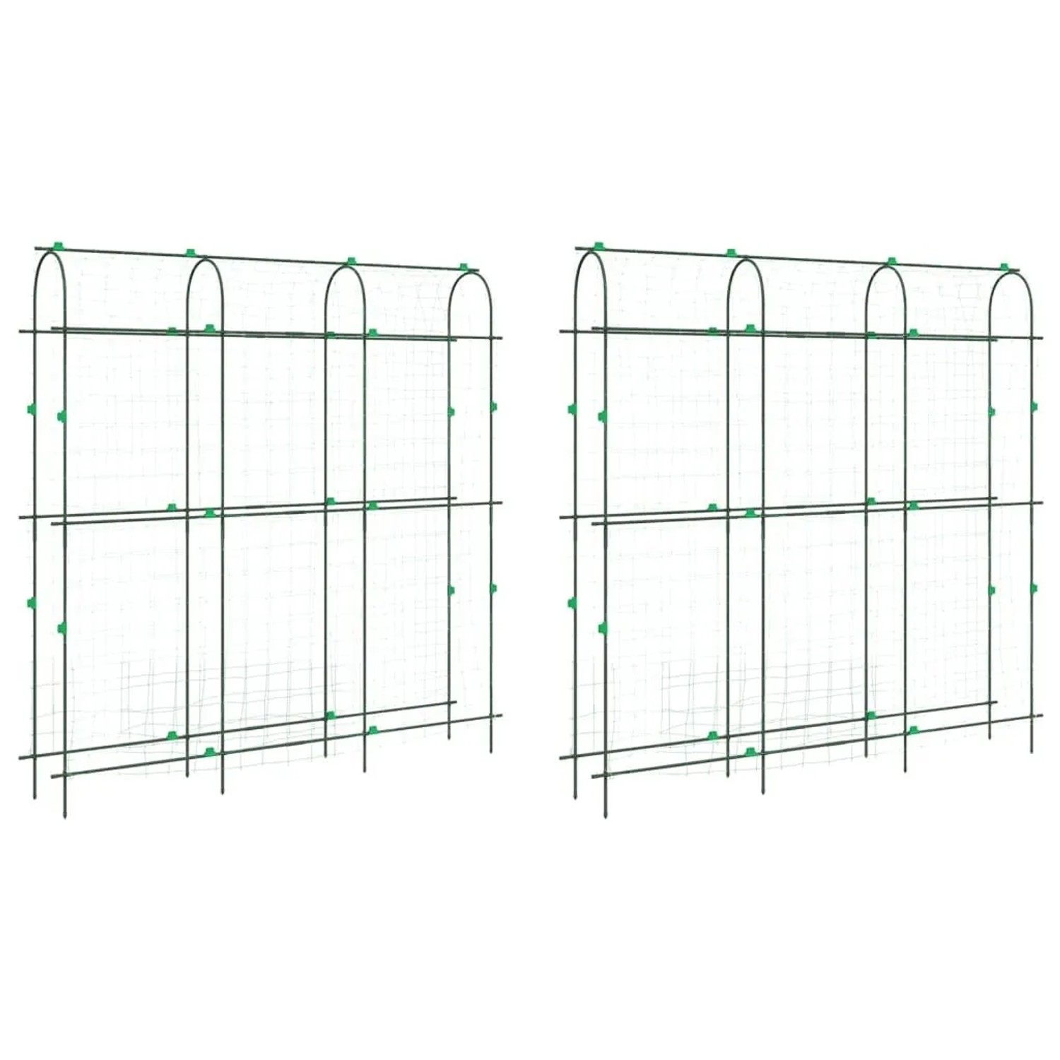 vidaXL Pflanzennetze 2 Stk U-Rahmen Stahl 3281498