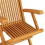 vidaXL Gartenstühle mit Taupe Kissen 2 Stk Massivholz Teak 3062495_5