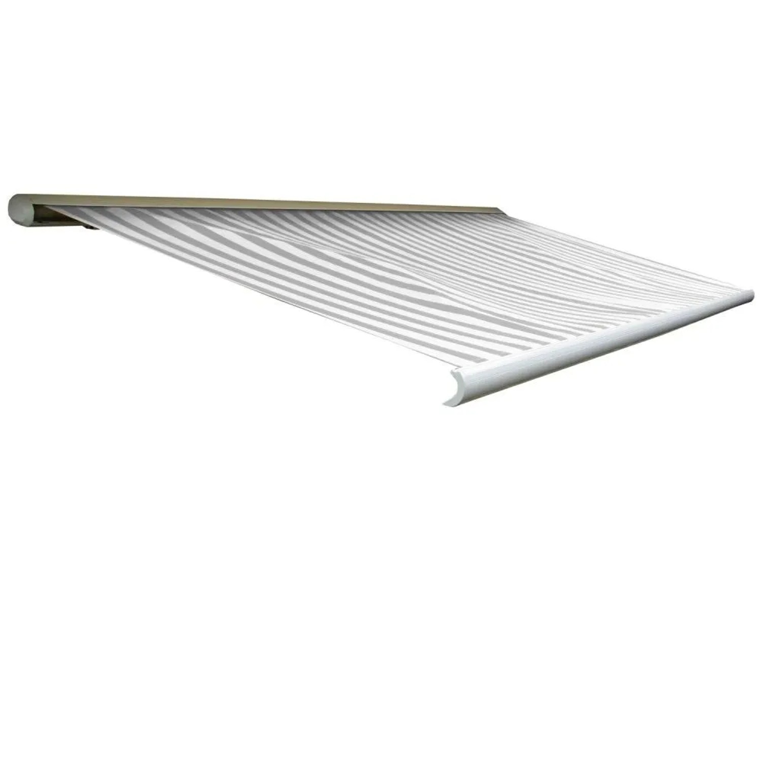 MCW Elektrische Kassettenmarkise H124 5x3m Acryl Grau/Weiß