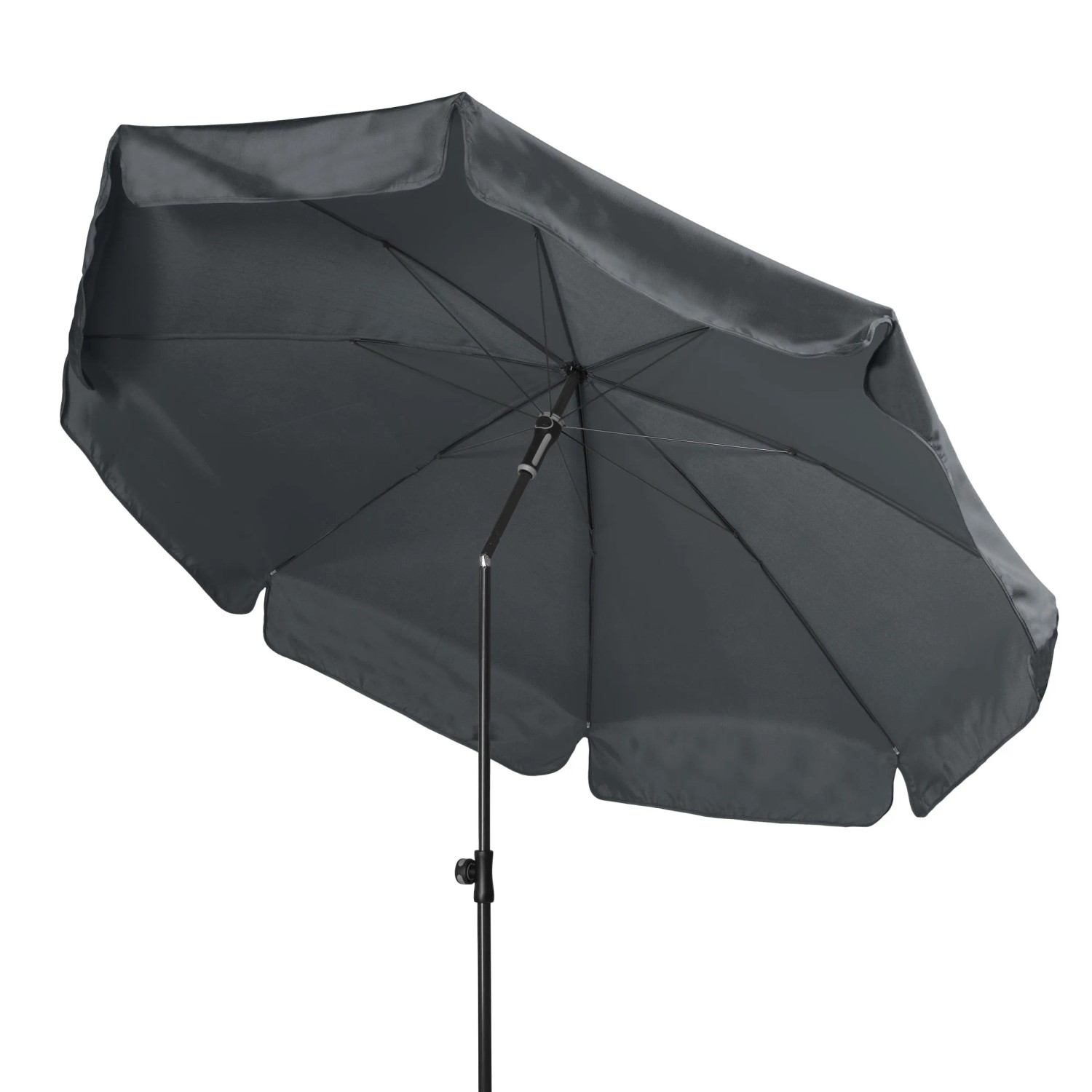 Doppler Balkonschirm Sunline, Ø 200 cm, anthrazit, mit Knickfunktion für optimalen Sonnenschutz.