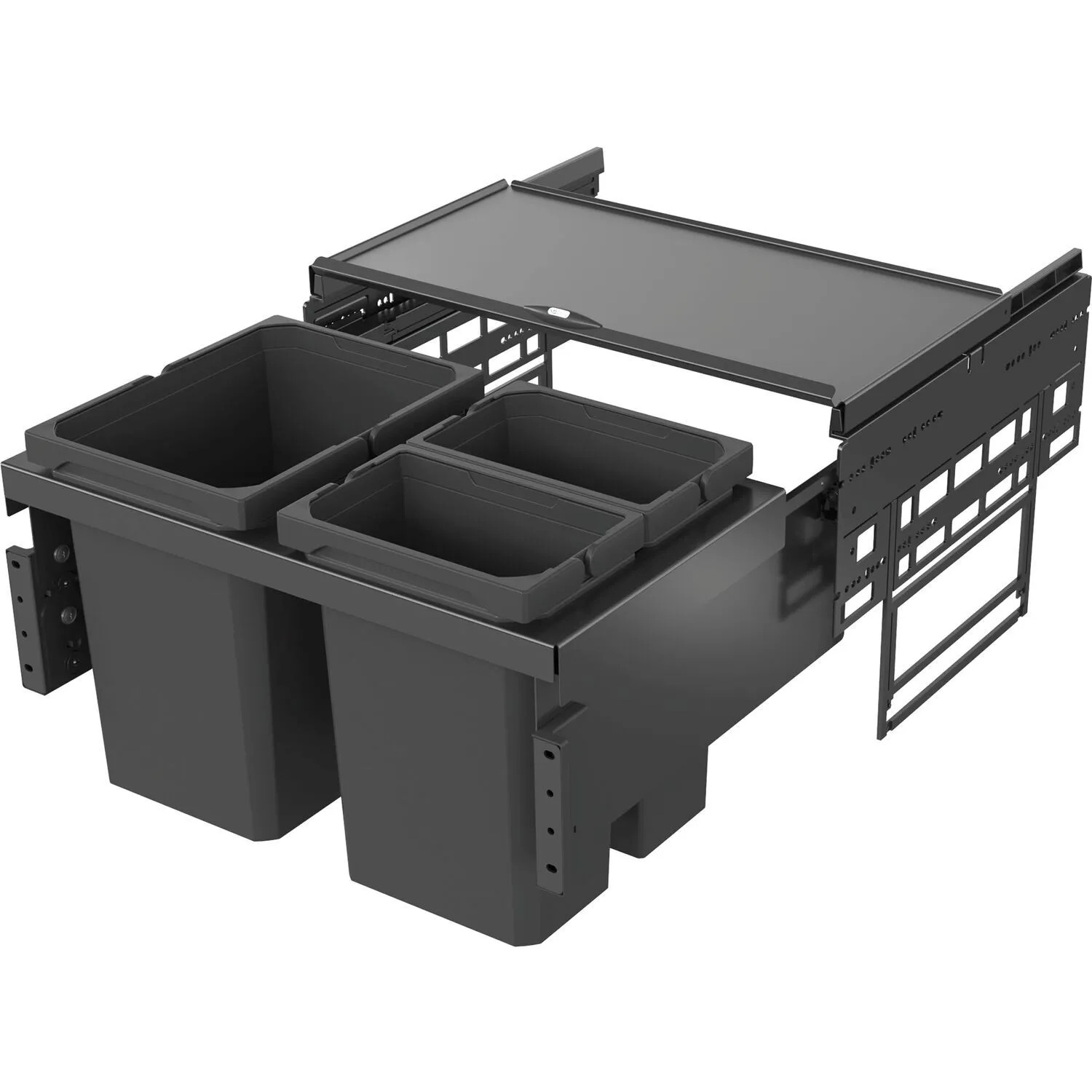 Vauth-Sagel Abfalltrennsystem Envi Space S Korpusbreite 600 mm 15,5, 2x7,5, Lava