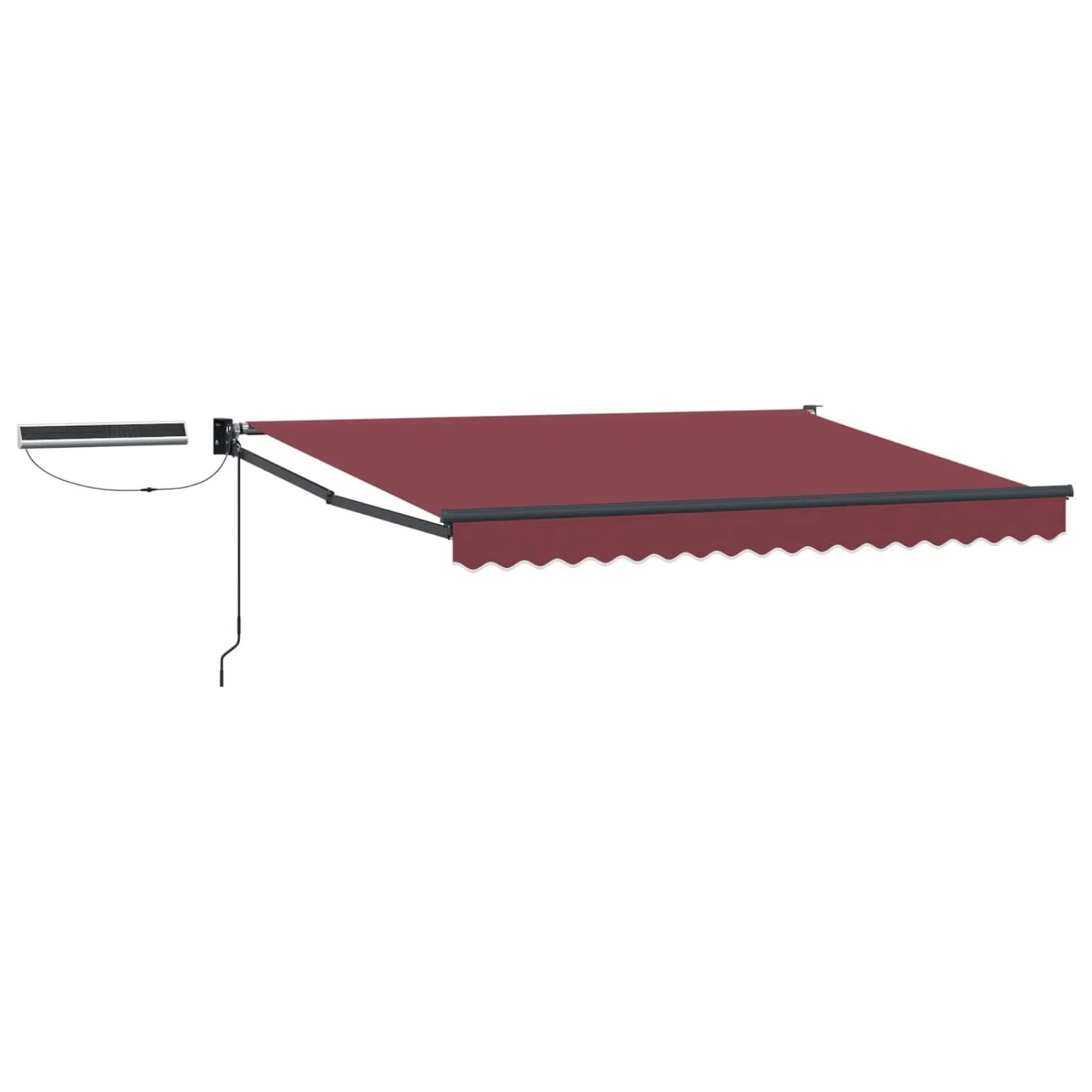vidaXL Elektrische Ausziehbare Markise Bordeauxrot 3 x 2 m 3420049