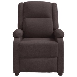 vidaXL Ohrensessel mit Massagefunktion Dunkelbraun Stoff 342431
