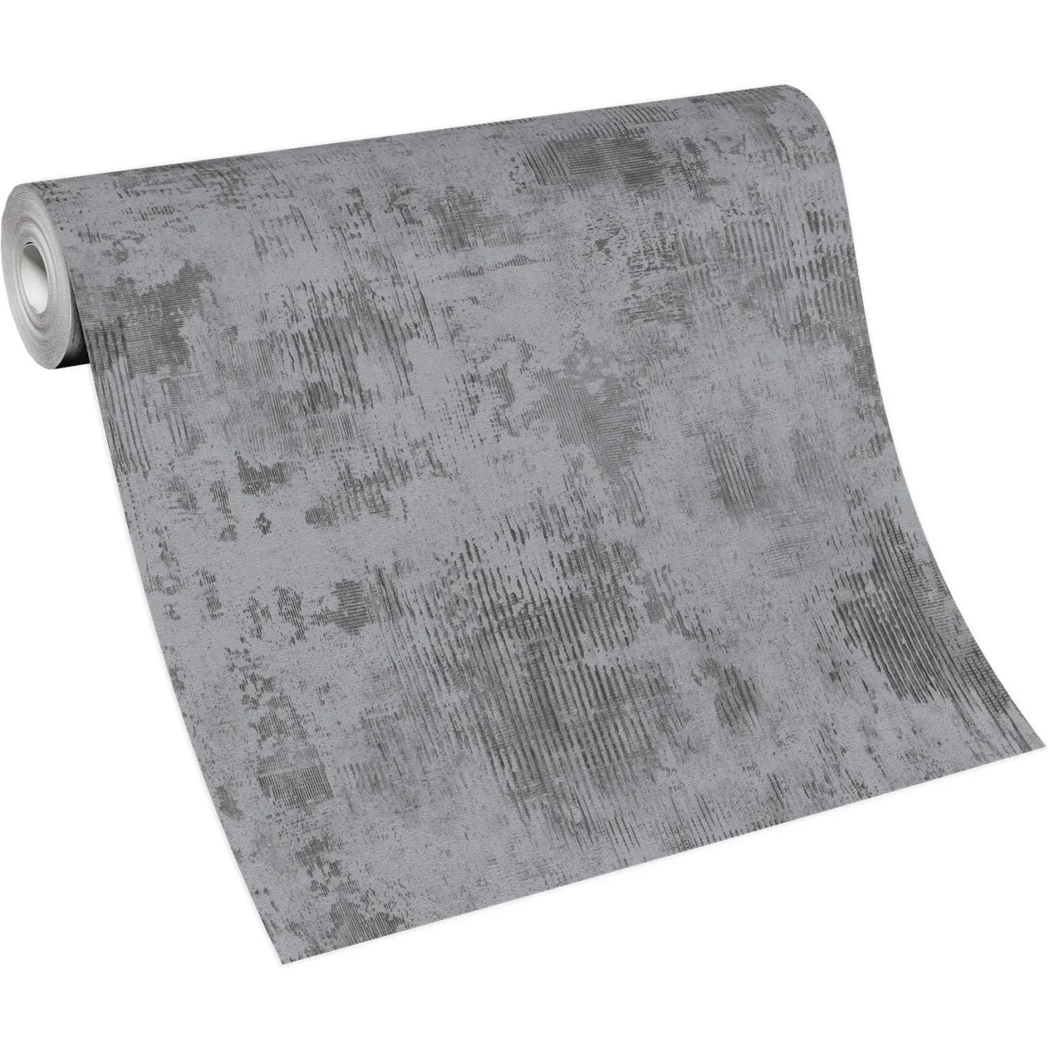 Rolle Erismann Vliestapete Imitations 2 Beton Schwarz mit Beton-Optik.