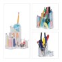 Relaxdays Pinselhalter Acryl Transparent Dreiteilig 12 cm x 13 cm x 13,5 cm_3