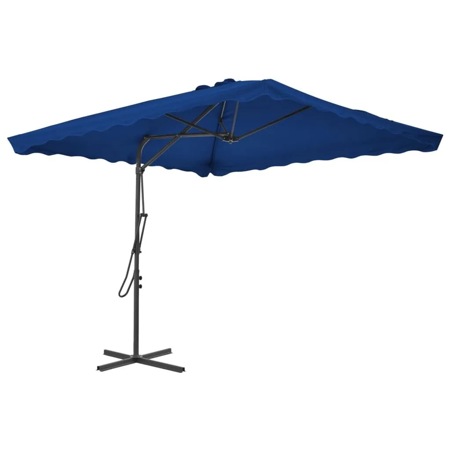 vidaXL Sonnenschirm mit Stahl-Mast 250x250x230 cm Blau 312517