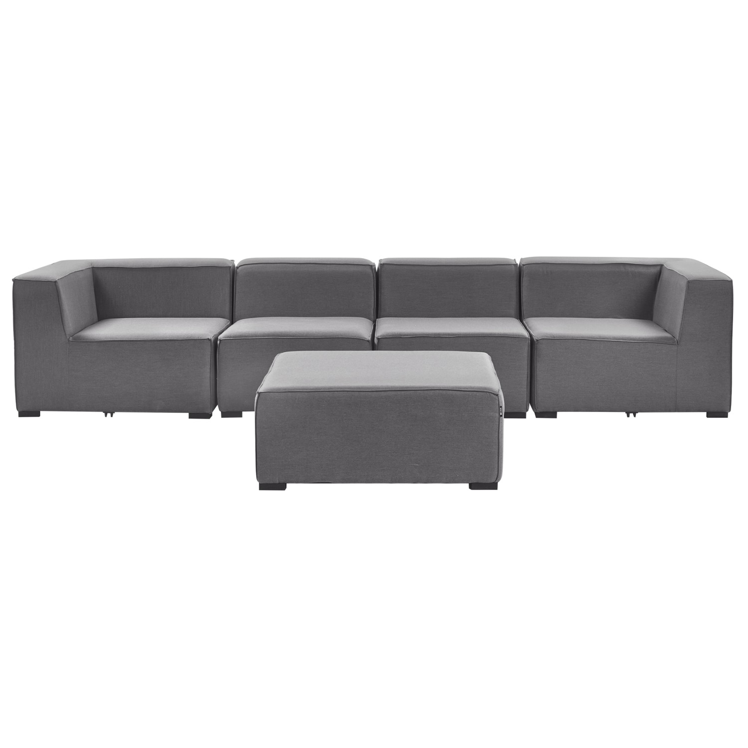 Beliani Lounge Set AREZZO Dunkelgrau