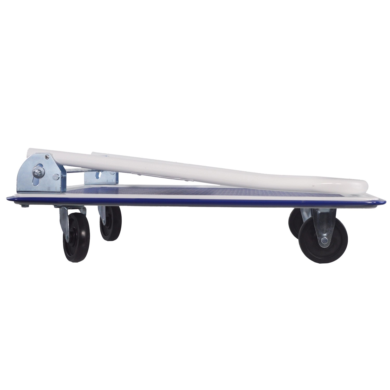 Zusammengeklappter TroniTechnik Transportwagen/Plattformwagen mit Antirutsch, 150 kg Tragkraft.