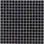 Mosaikmatte Art Glas Schwarz, 32,7x32,7cm, für Wandgestaltung im Innenbereich.