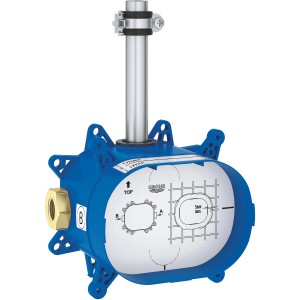 Grohe Rohbauset 360 für Rainshower Kopfbrause-Set, blaue Einbaubox mit Montageanleitung.