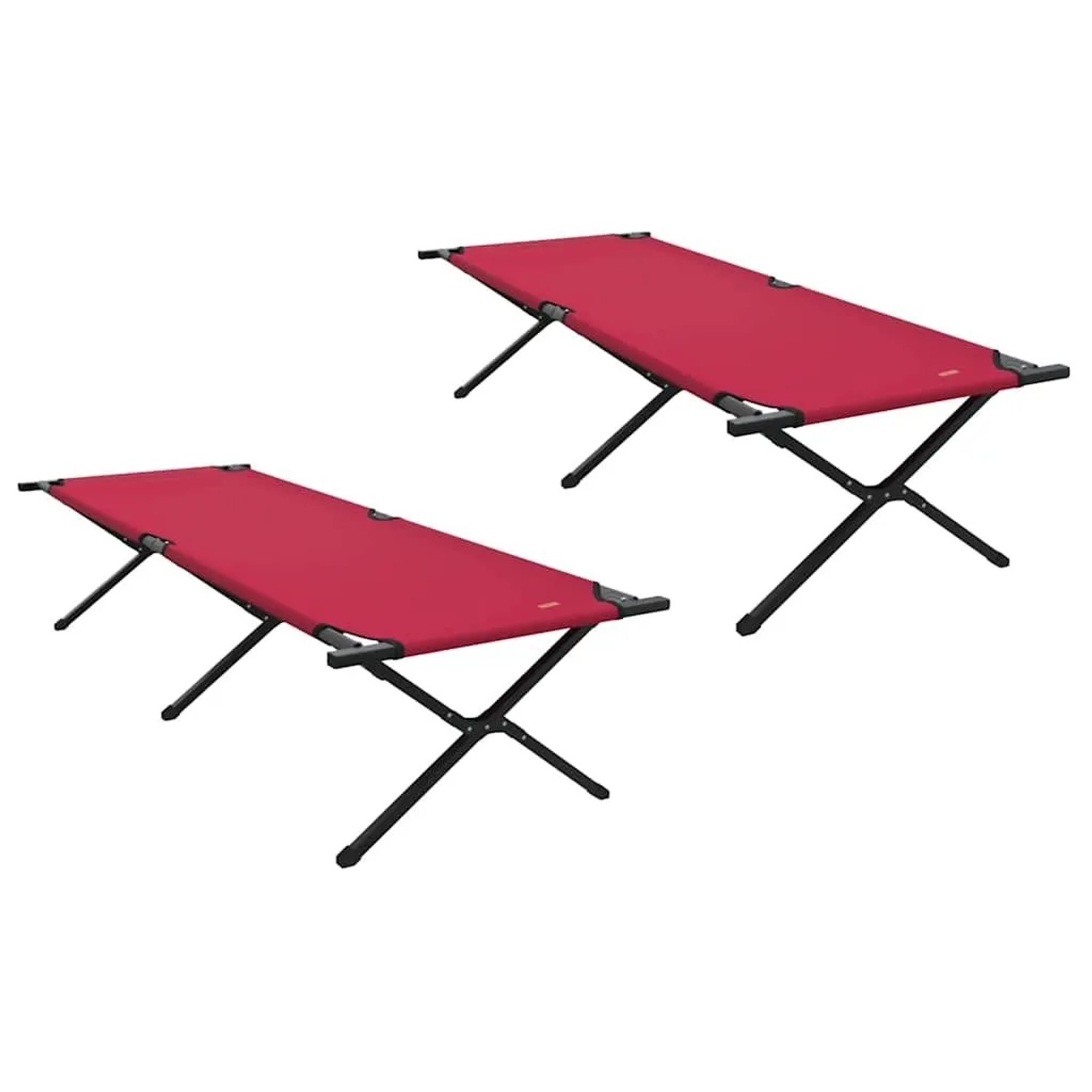 vidaXL Klapp Schlafbett fürs Camping 2 Stk Rot 210 x 80 x 46 cm 42003194