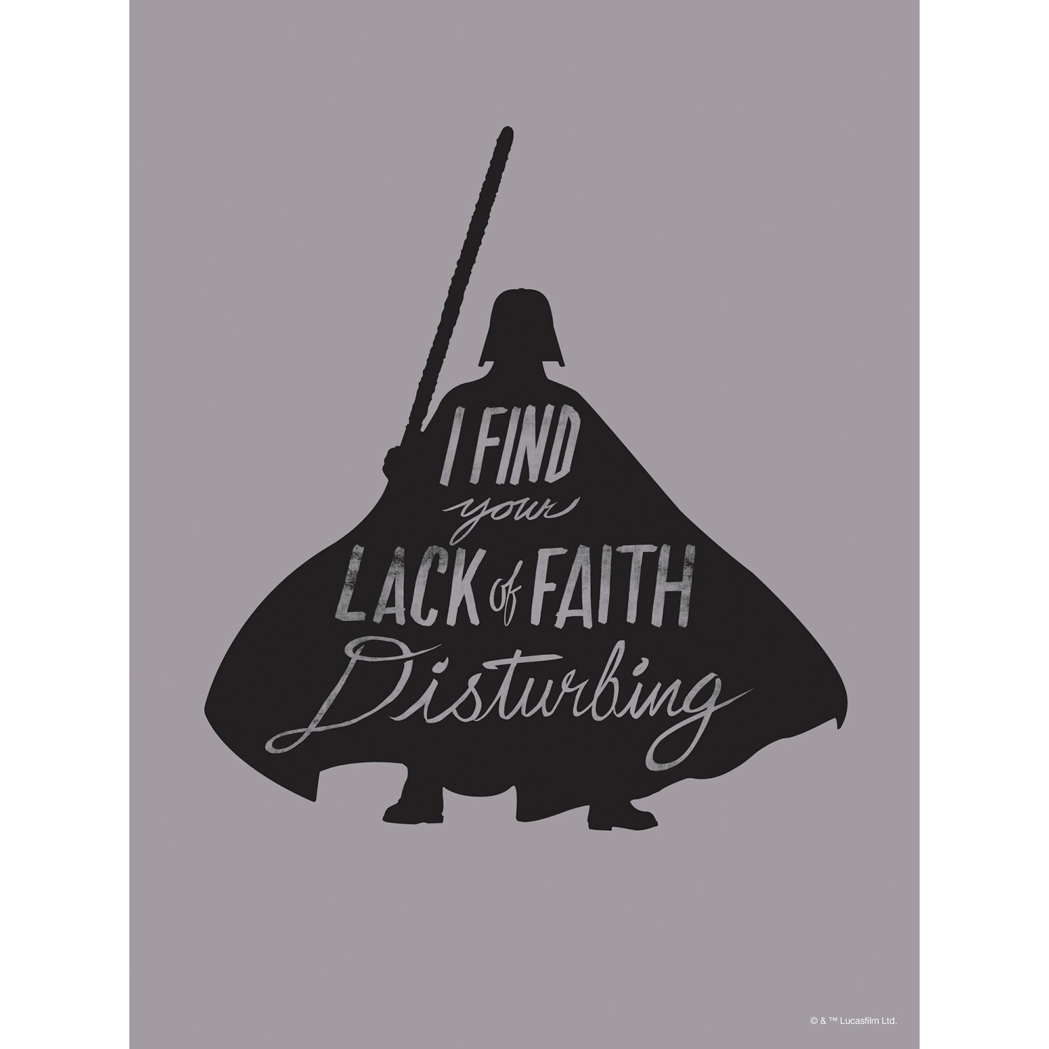 Disney Poster Star Wars Vader Quotes Grau und Schwarz 30 x 40 cm 612174 günstig online kaufen