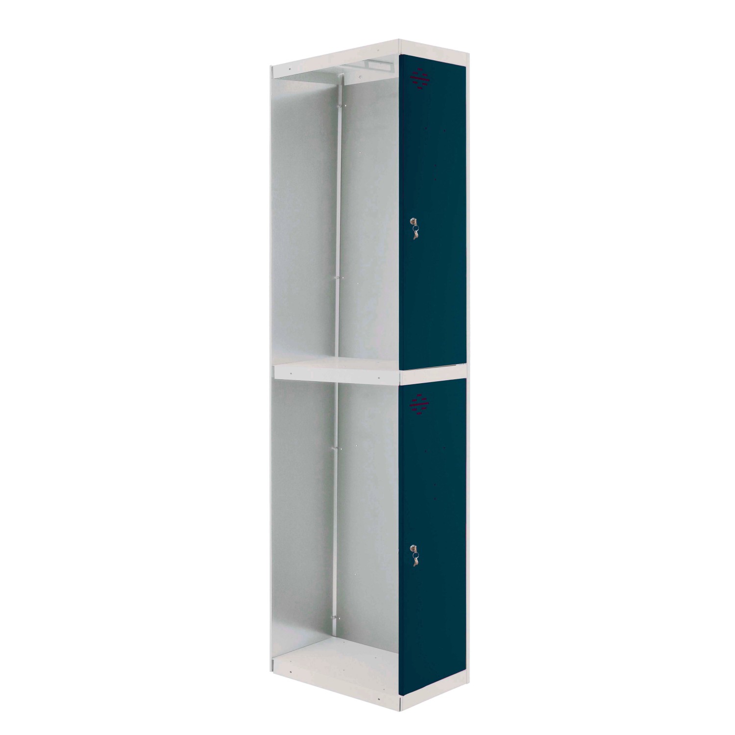 PROREGAL Spind AMEGO HxBxT 180 x 30 x 50 cm 2 Abteile Anbaumodul Weiß-Anthr günstig online kaufen