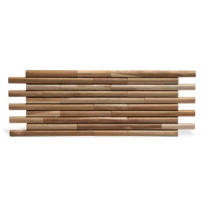 Rebel of Styles Holzverblender UltraWood Teak Round, braune Wandverkleidung aus Teakholz für den Innenbereich.