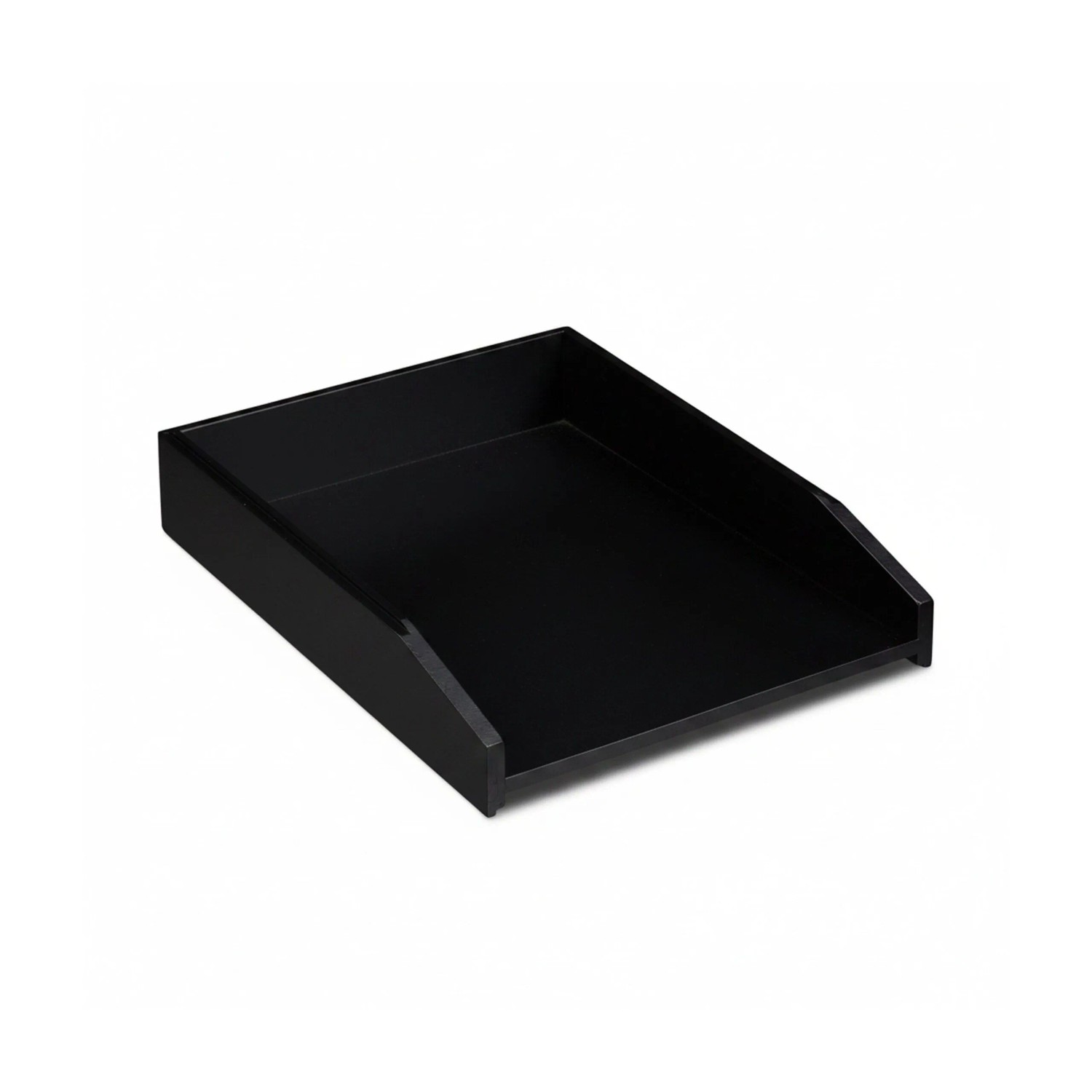 Relaxdays Briefablage Bambus Schwarz Stapelbar 6 cm x 25 cm x 33 cm 0,69 kg