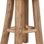 Hocker aus Teakholz, braun, ideal als Blumenständer für den Innenbereich.