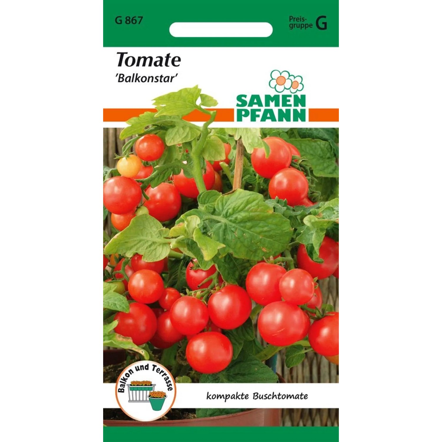 SAMEN PFANN Tomate Buschtomate Balkonstar