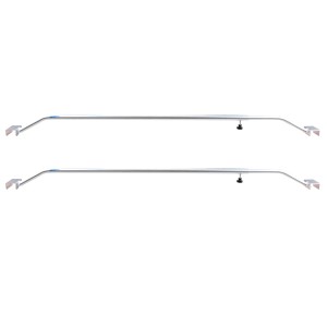 TRUTZHOLM 2 x Alu Flachplanenbügel Verstellbar 106 bis 148 cm Aluminium Knaufschraube
