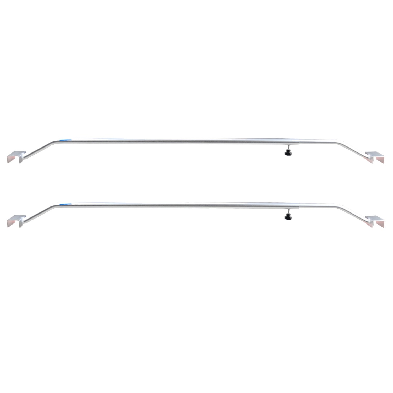 TRUTZHOLM 2 x Alu Flachplanenbügel Verstellbar 106 bis 148 cm Aluminium Knaufschraube