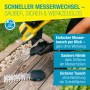 Gloria FineCut Compact: Gras- und Strauchschere mit werkzeuglosem Messerwechsel für präzise Gartenarbeit.