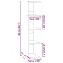Schwarzes vidaXL Highboard (30x41x124 cm) aus Holzwerkstoff, ideal als Sideboard.