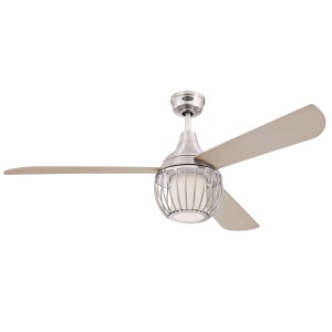 WESTINGHOUSE Deckenventilator Graham Nickel mit LED-Beleuchtung, 132 cm Durchmesser.