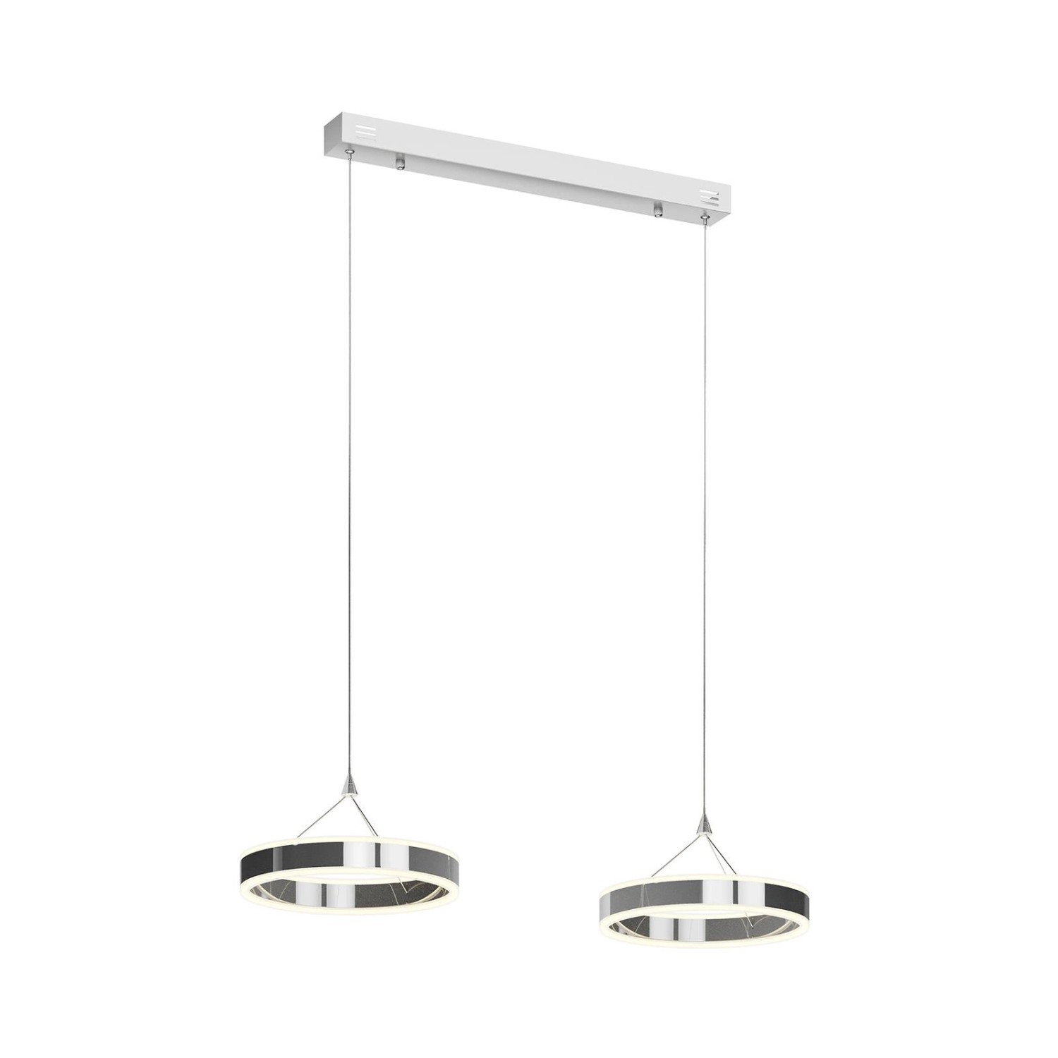 Lucande LED Lyani 9621980 Dimmbar Modern in Chrom aus Metall 2-flammig Wohn günstig online kaufen