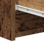 Detail des vidaXL Sideboards: Altholz-Optik Holzwerkstoff mit weißer Schubladenführung.