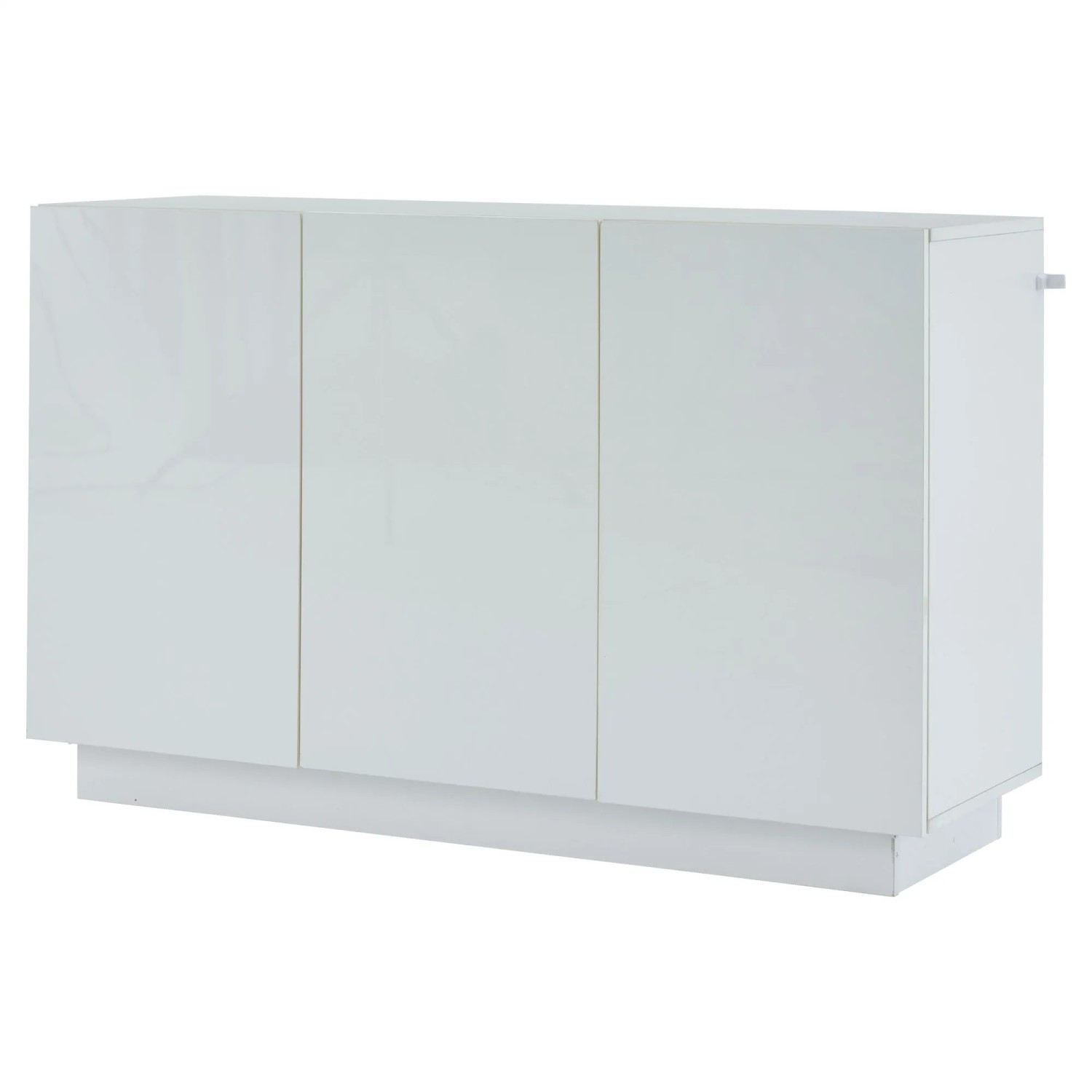 okwish Sideboard mit LED Licht Stauraum Esszimmer 120x40x75cm Weiß